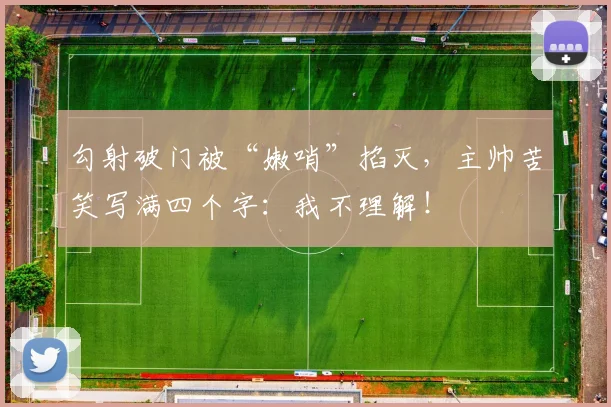 勾射破门被“嫩哨”掐灭，主帅苦笑写满四个字：我不理解！